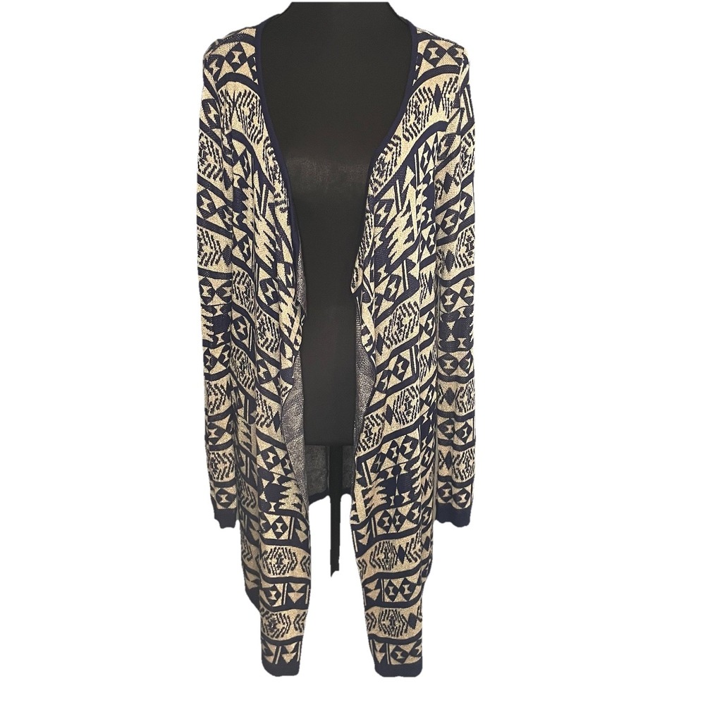 Geegee Aztec‎ print Cardigan Size M/L Open Front Duster
